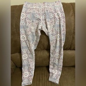 Ivory Ella floral leggings; S